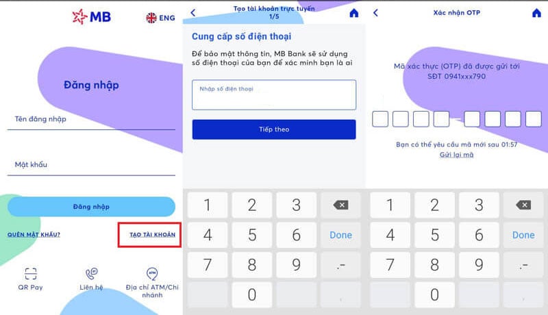 vay tiền trên app MB Bank