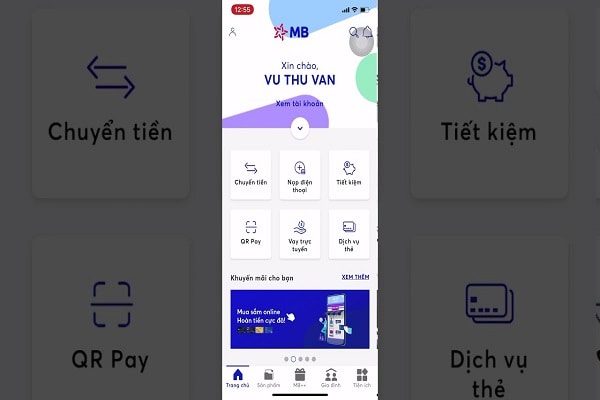 vay tiền trên app MB Bank