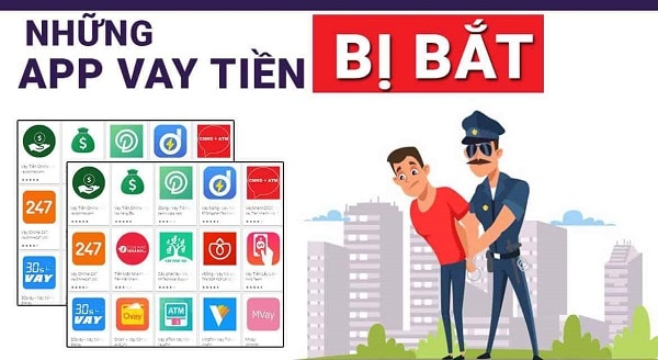 app cho vay tiền bị bắt