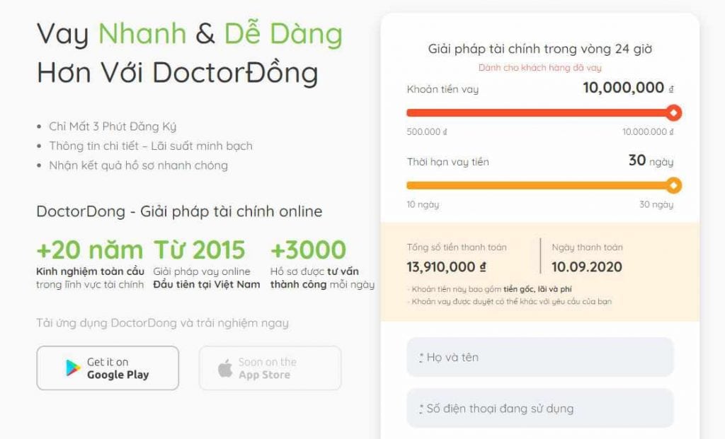 Dr Đồng là app vay tiền online hỗ trợ nợ xấu với hơn 20 năm kinh nghiệm