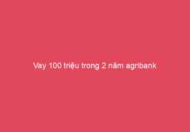 Vay 100 triệu trong 2 năm agribank